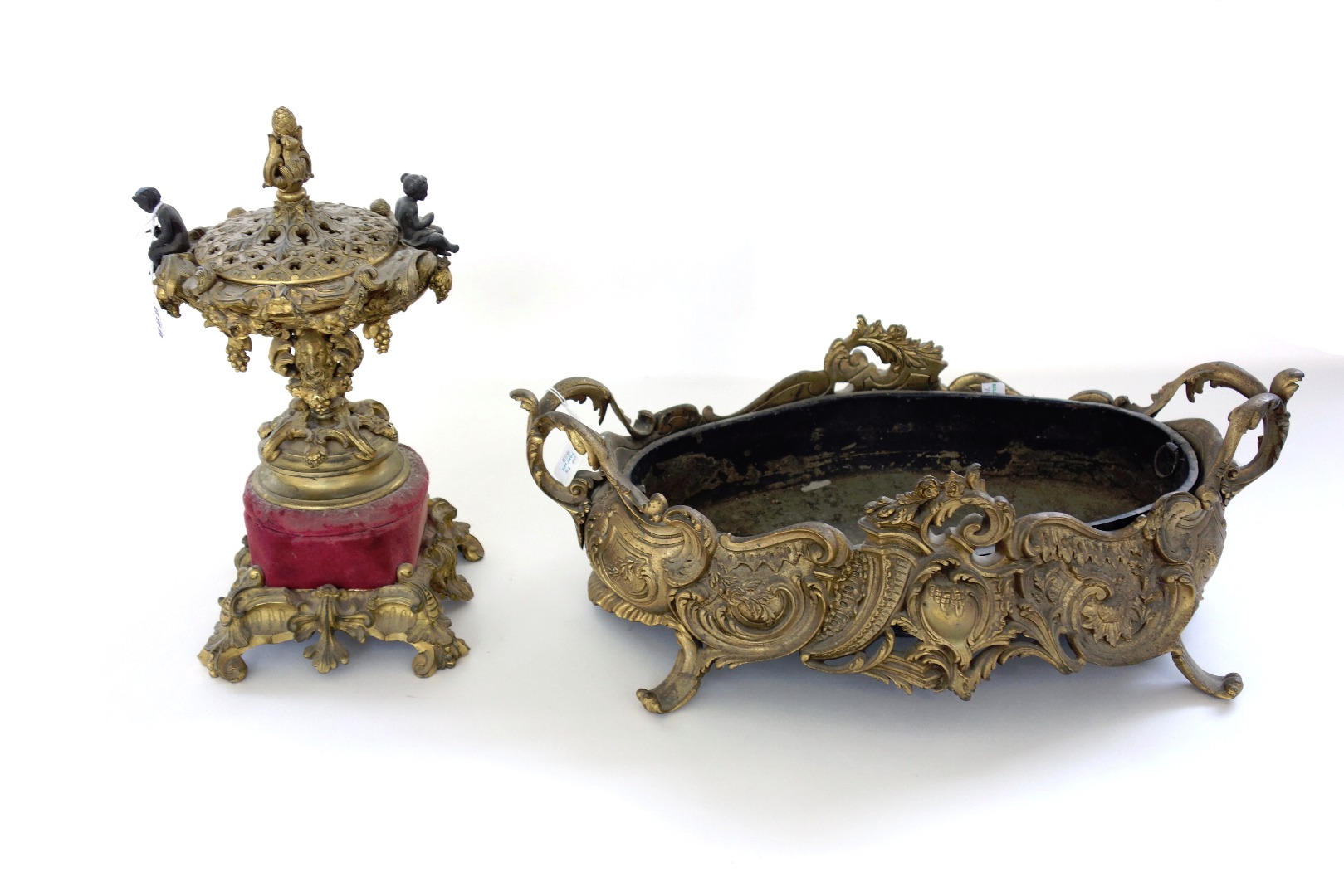 Appraisal: A French gilt bronze urn and cover late th century