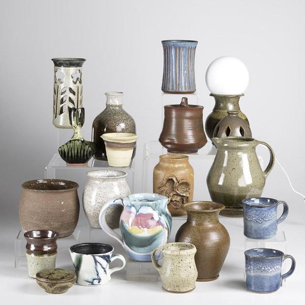 Appraisal: CONTEMPORARY STUDIO POTTERY Group lot of approx thirty pieces most