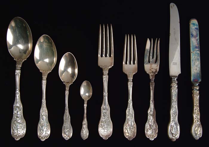 Appraisal: GORHAM -PIECE STERLING FLATWARE SET IN THE MYTHOLOGIQUE PATTERN Set