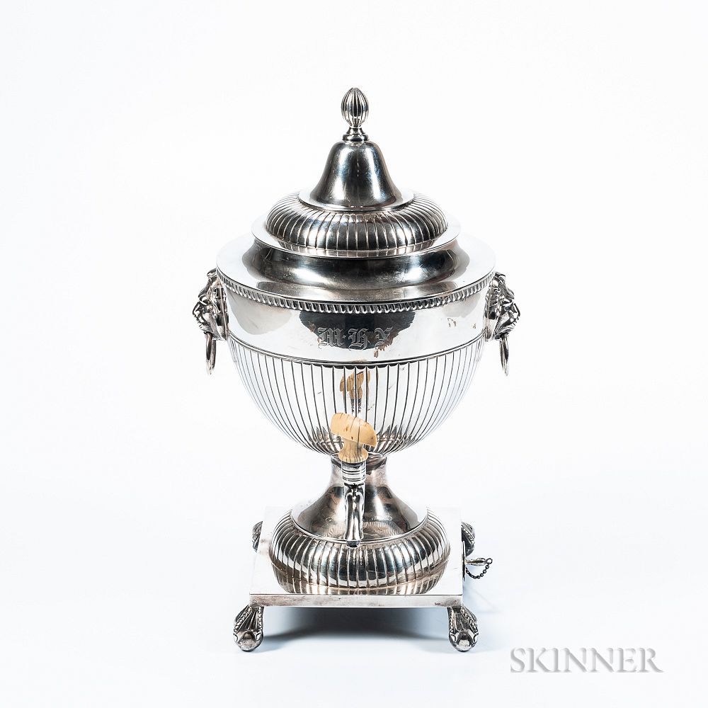 Appraisal: Tuttle Sterling Silver Hot Water Urn Tuttle Sterling Silver Hot