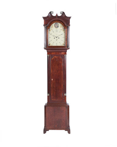 Appraisal: A th century oak longcase clock The painted inch dial