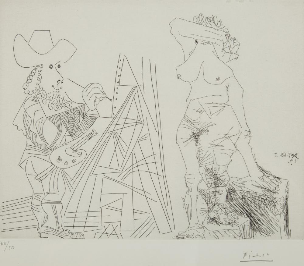 Appraisal: Pablo Picasso Spanish - Peintre et Mod le Qui se