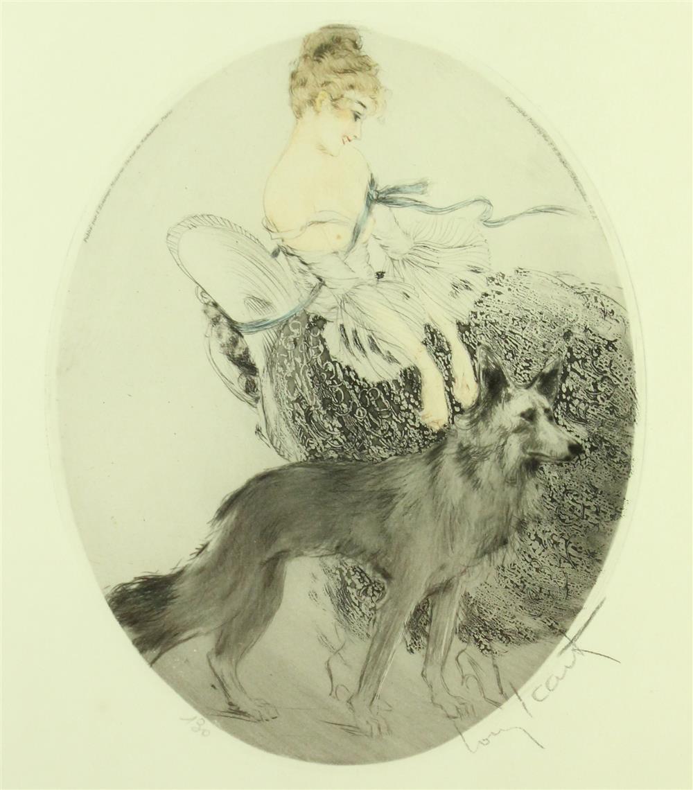 Appraisal: LOUIS ICART FRENCH - TSAR Etching and aquatint x in