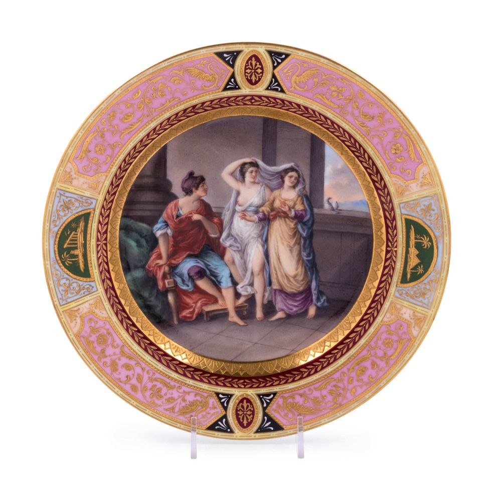 Appraisal: A Vienna Painted and Parcel Gilt Porcelain Cabinet Plate A