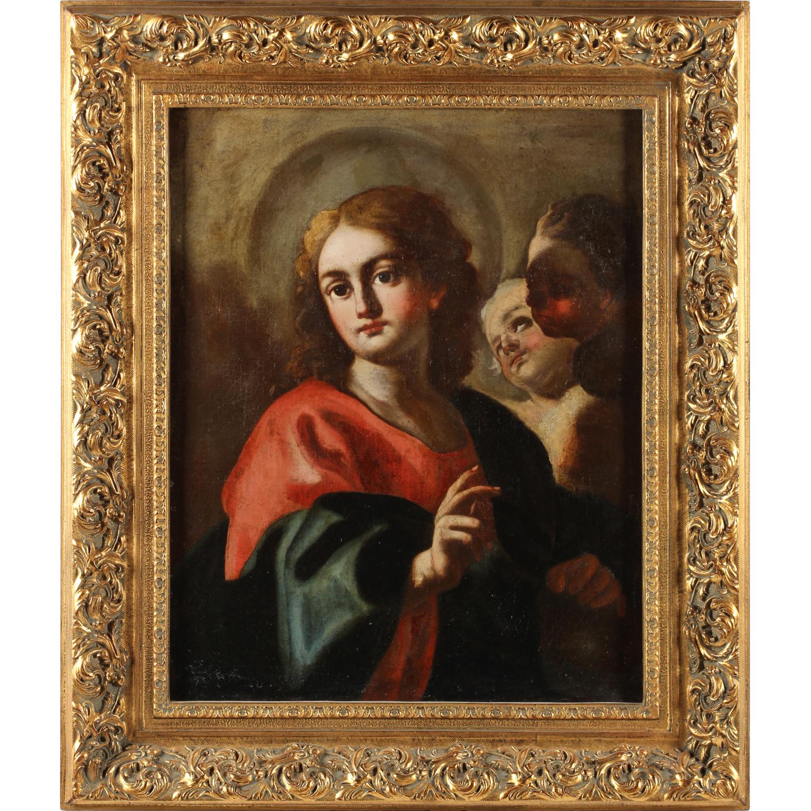 Appraisal: Old Master Painting of a Saint oil on canvas unsigned