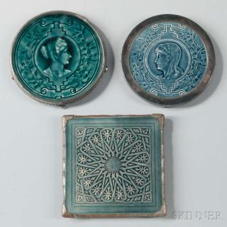 Appraisal: Three J J G Low Pottery Trivet Three J J