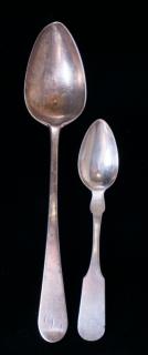 Appraisal: American Coin Silver Spoon Pair PA VA Includes a D