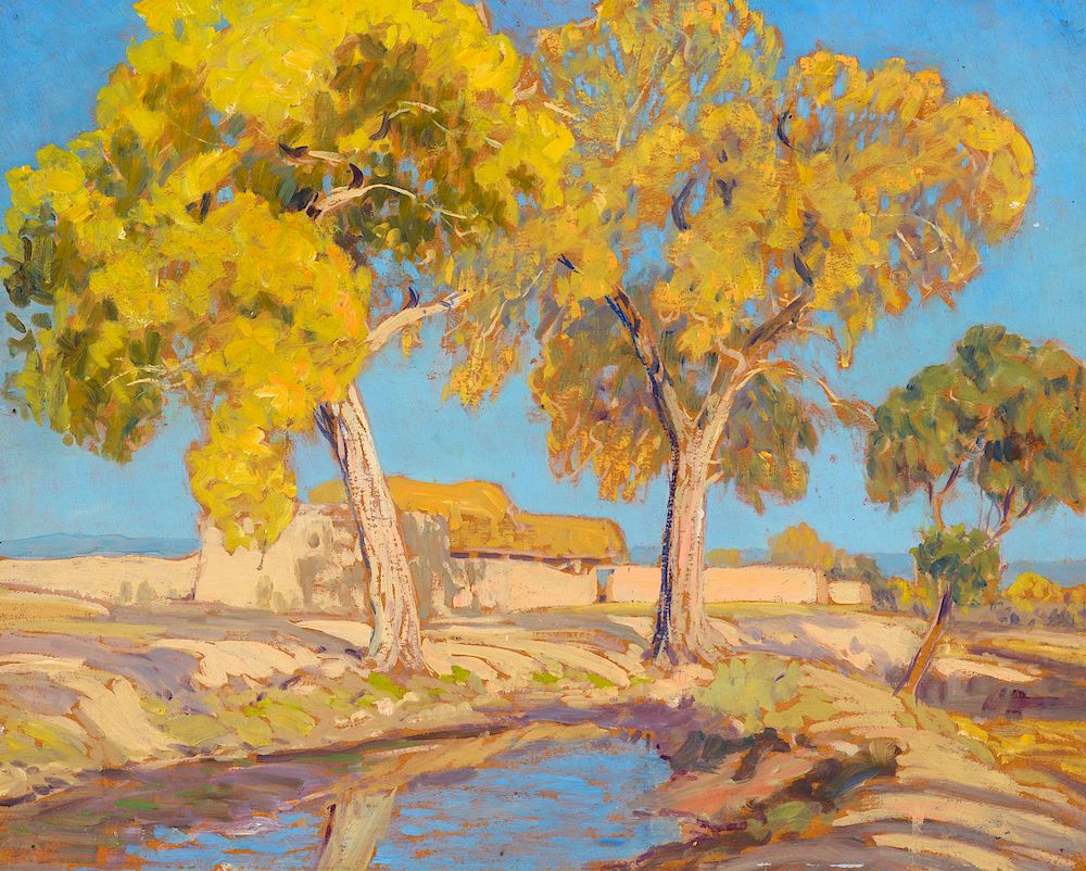 Appraisal: Sheldon Parsons - Adobes Under the Cottonwoods Exclusive on Bidsquare