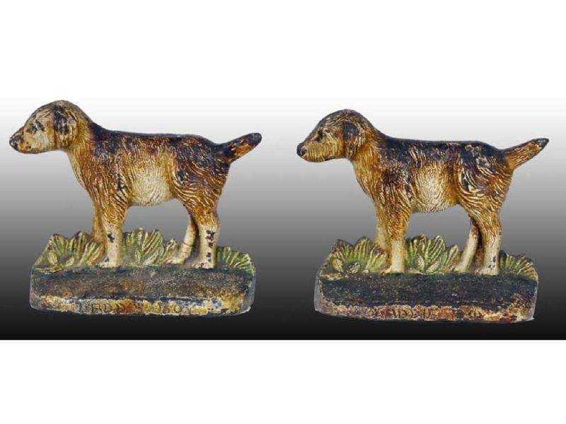 Appraisal: Laddie Boy Dog Cast Iron Bookends Description - '' x