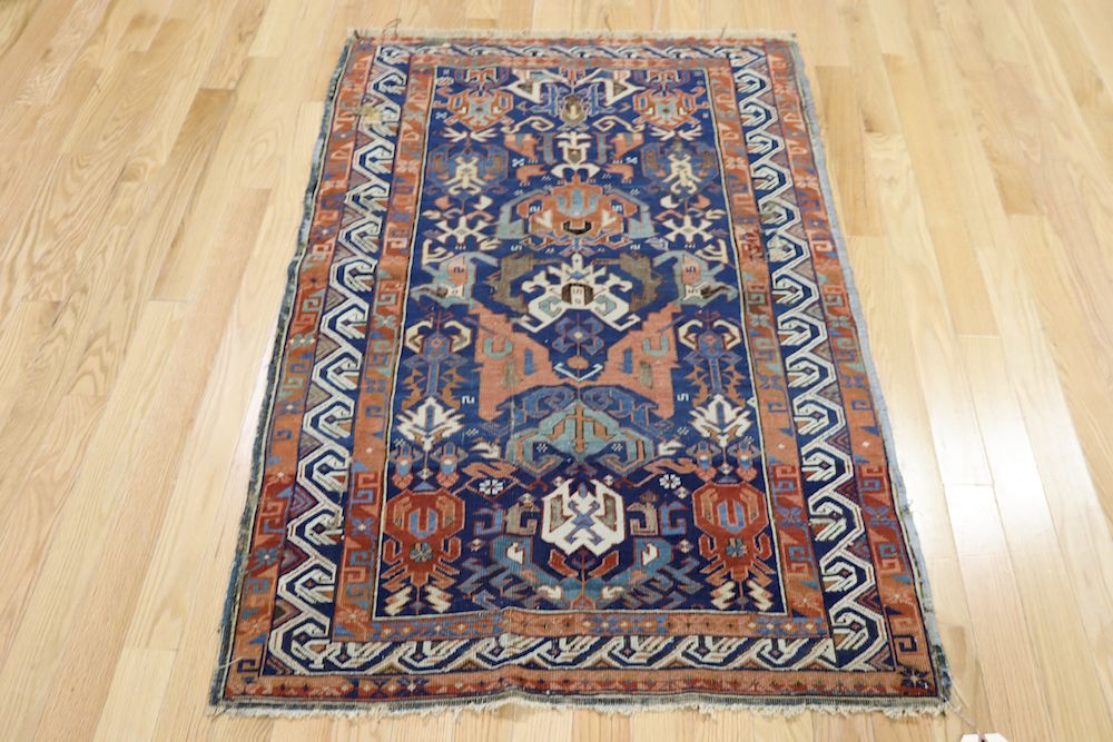 Appraisal: Antique Caucasian Finely Hand Woven Carpet From a Long Island