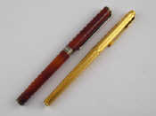 Appraisal: A gold plated Parker fountain pen cartridge fill 'Made in