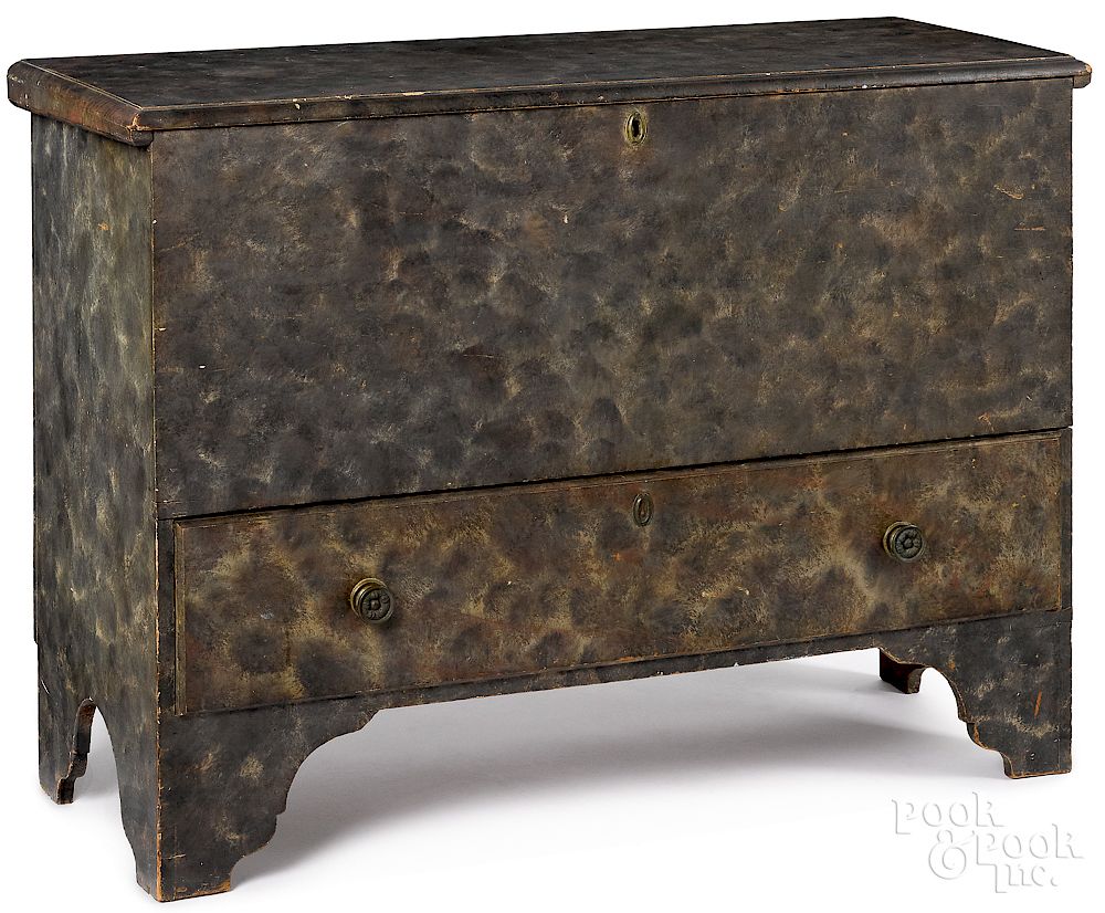 Appraisal: New England painted pine blanket chest Exclusive on Bidsquare New