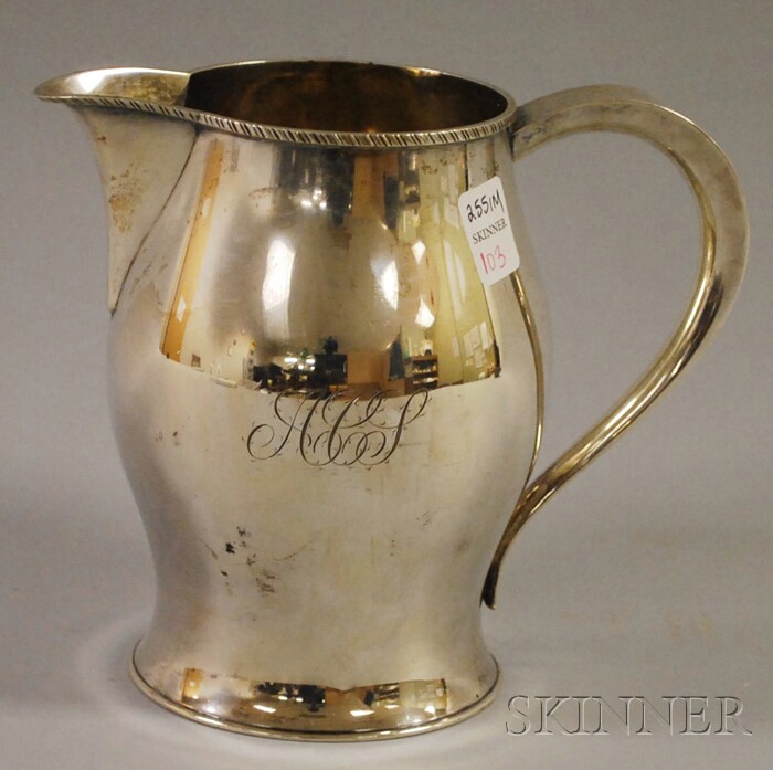 Appraisal: Shreve Crump Low Sterling Silver Paul Revere Reproduction Water Pitcher