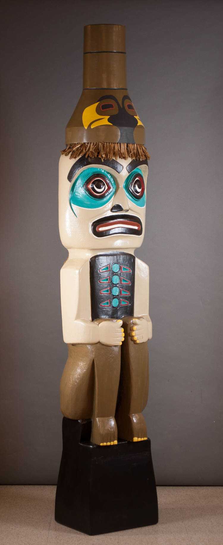 Appraisal: NORTHWEST COAST STYLE SPIRIT GUARDIAN TOTEM POLE The Watchman a