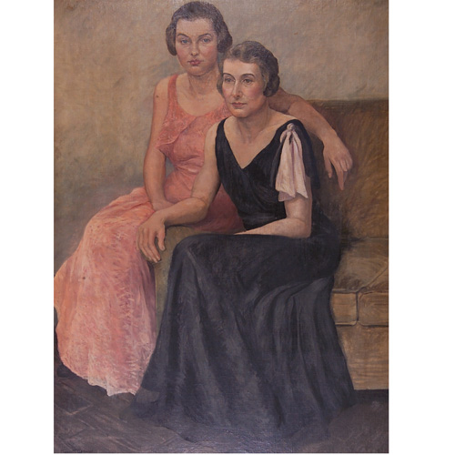 Appraisal: Margaret Spencer American - The Biddle Sisters oil on canvas