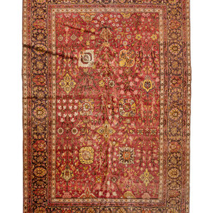 Appraisal: A Sultanabad Wool Rug th Century feet x feet inches