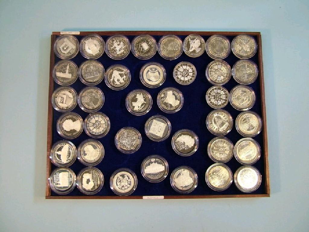 Appraisal: Austria One hundred and five hundred schilling commemorative coins -