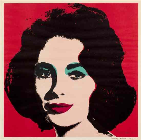 Appraisal: Andy Warhol American - Liz offset color lithograph signed Andy