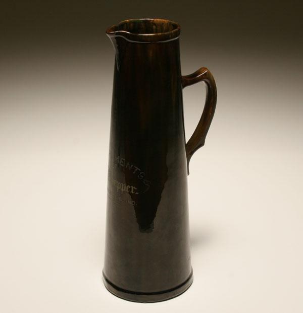 Appraisal: Early th Century salt glaze art pottery tankard pitcher Compliments