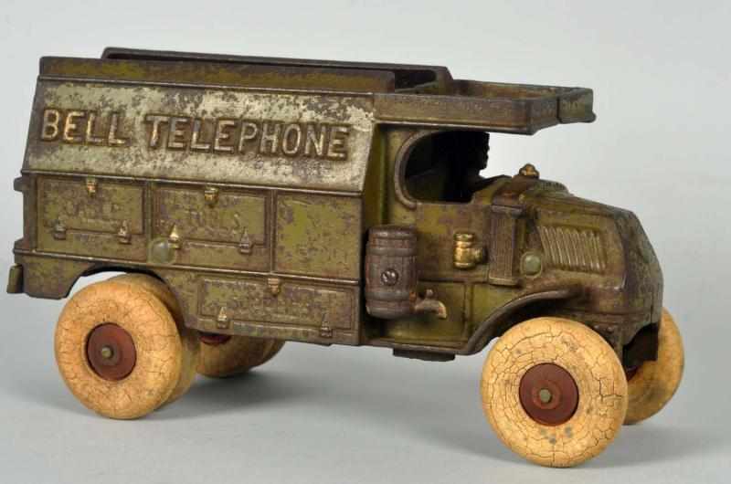 Appraisal: Cast Iron Hubley Bell Telephone Truck Toy American Largest size