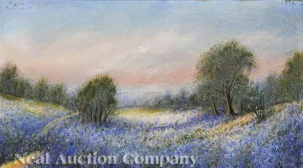 Appraisal: Will Ousley American Louisiana - Texas Bluebonnets oil on board