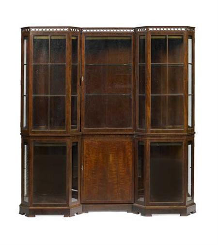 Appraisal: An Arts Crafts mahogany and inlaid display cabinet circa By