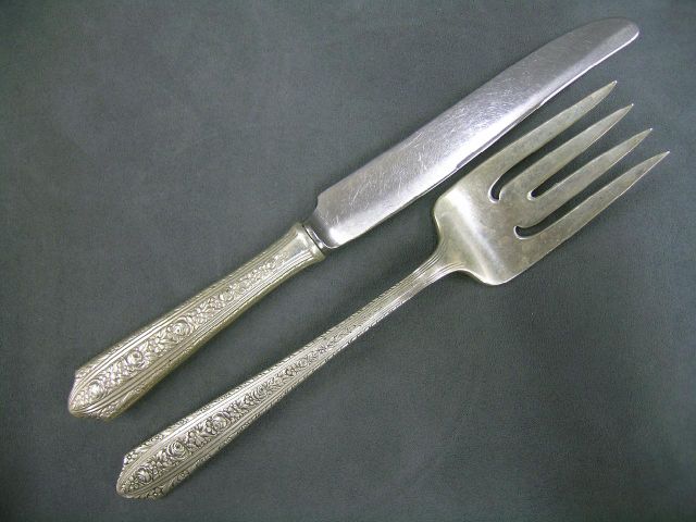 Appraisal: Wallace sterling silver flatware Normandie pattern includes dinner knives salad