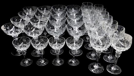 Appraisal: Rogaska 'Gallia' pattern stemware approximately twenty-eight pieces th Century Yugoslavian