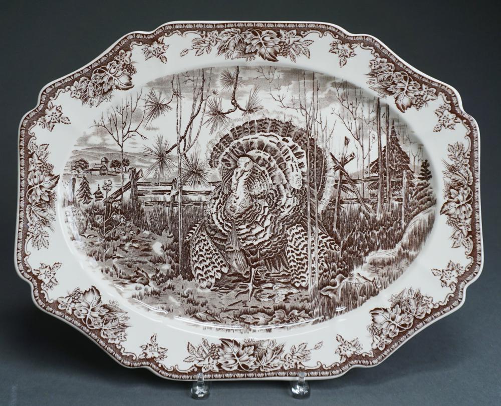 Appraisal: JOSIAH WEDGWOOD SONS LTD FOR WILLIAMS-SONOMA C TRANSFER DECORATED TURKEY