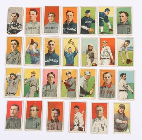 Appraisal: Grouping of twenty-seven T- baseball cards Cards include Collins Minneapolis