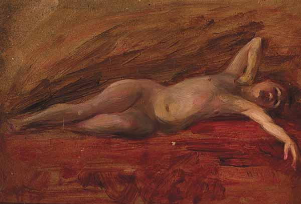 Appraisal: William Woodward American New Orleans - Reclining Nude oil on