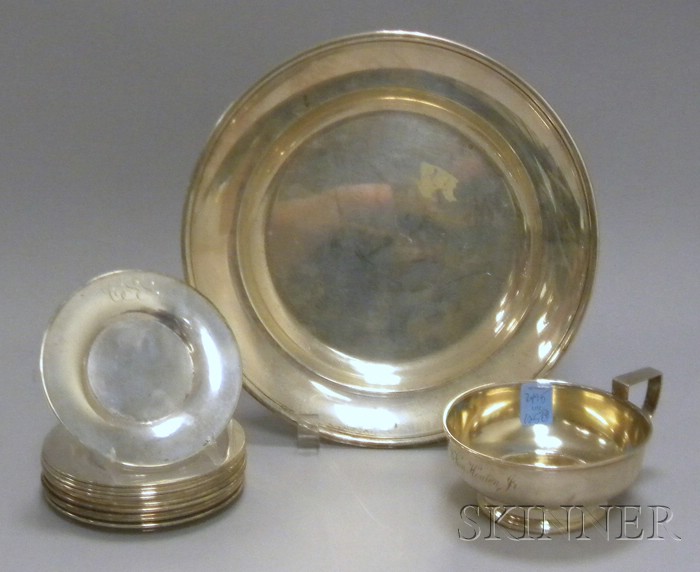 Appraisal: Group of Sterling Tableware a Wm B Kerr porringer a