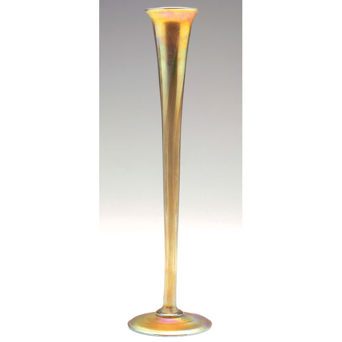 Appraisal: Nice L C Tiffany vase slender and footed shape in