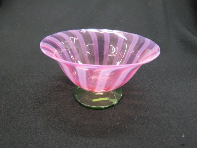 Appraisal: Steuben Art Glass Bowl Oriental Poppy Design pink opalescent with