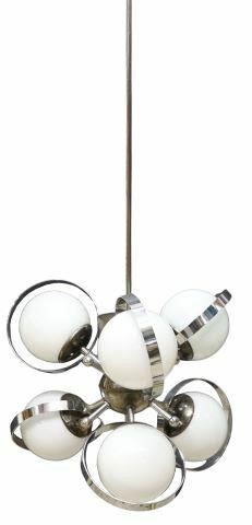 Appraisal: Italian mid-century modern sputnik chandelier c s- s chromed steel