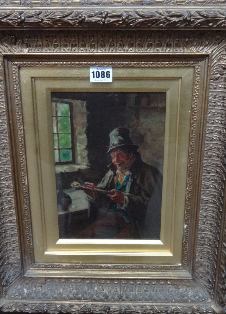 Appraisal: Erskine Nicol - An old man whittling a stick oil