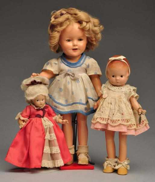 Appraisal: Lot of American Composition Dolls Description Effanbee Patsyette with molded