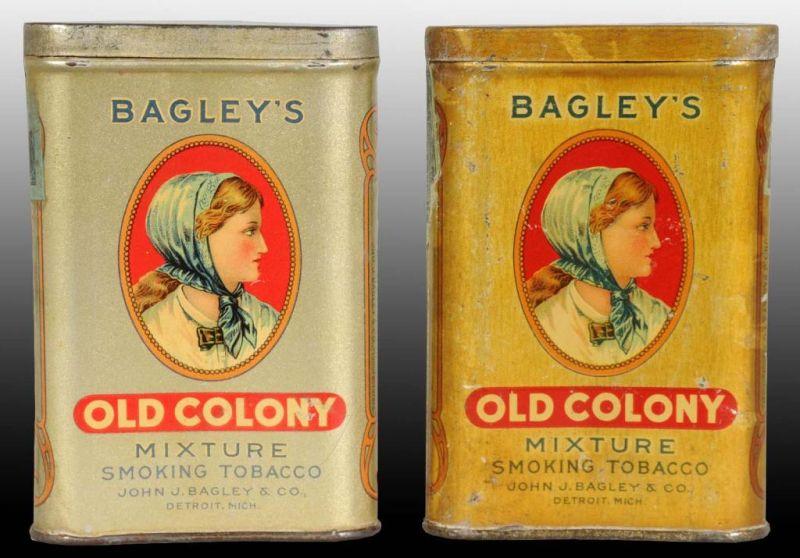 Appraisal: Lot of Old Colony Vertical Pocket Tobacco Tins Description Manufactured