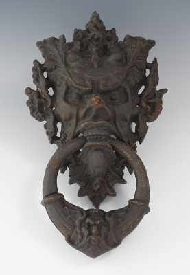 Appraisal: A Large Cast Iron Door Knocker Overall apprx - H