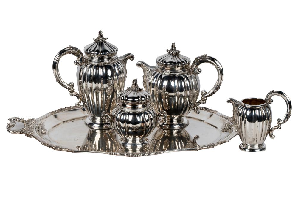 Appraisal: BUCCELLATI STERLING TEA COFFEE SERVICE TRAYMarked BUCCELLATI STERLING MADE IN