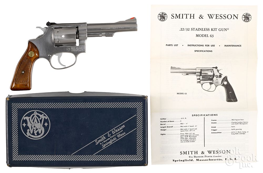 Appraisal: Boxed Smith Wesson model stainless revolver Boxed Smith Wesson model