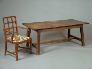 Appraisal: A 'Heal's' style oak refectory table mid th century the