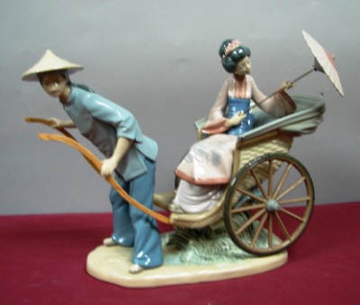 Appraisal: LLADRO - Rickshaw Ride in China - G Good condition