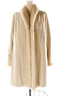 Appraisal: Sheared Rovalia Mink Reversible Stroller Coat A cream rovalia mink