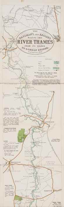 Appraisal: Stanford Edward The Oarsman's and Anglers' Map of the River