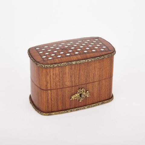 Appraisal: Napoleon III Ormolu Mounted Kingwood Perfume Casket c the parquetry