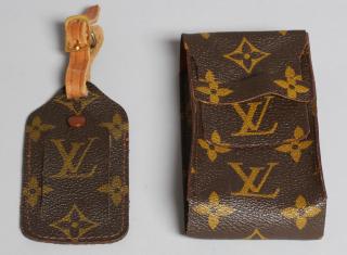 Appraisal: Vintage Louis Vuitton Items Comprising a s pocket tissue case