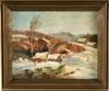 Appraisal: OOB - Winter Village by Abram Arkhipov Russian - signed