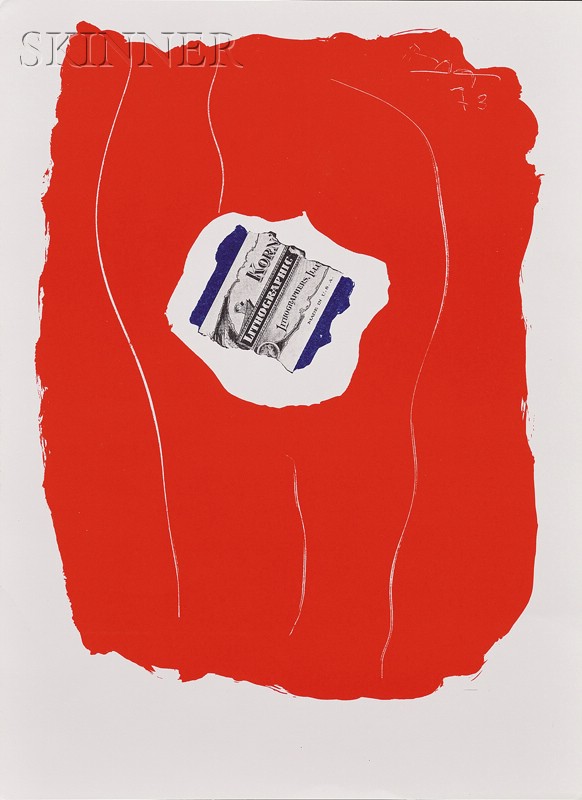 Appraisal: Robert Motherwell American - Tricolor published in XXe SIECLE volume