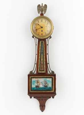 Appraisal: Chelsea -Day Banjo Clock -day Chelsea banjo clock with reverse